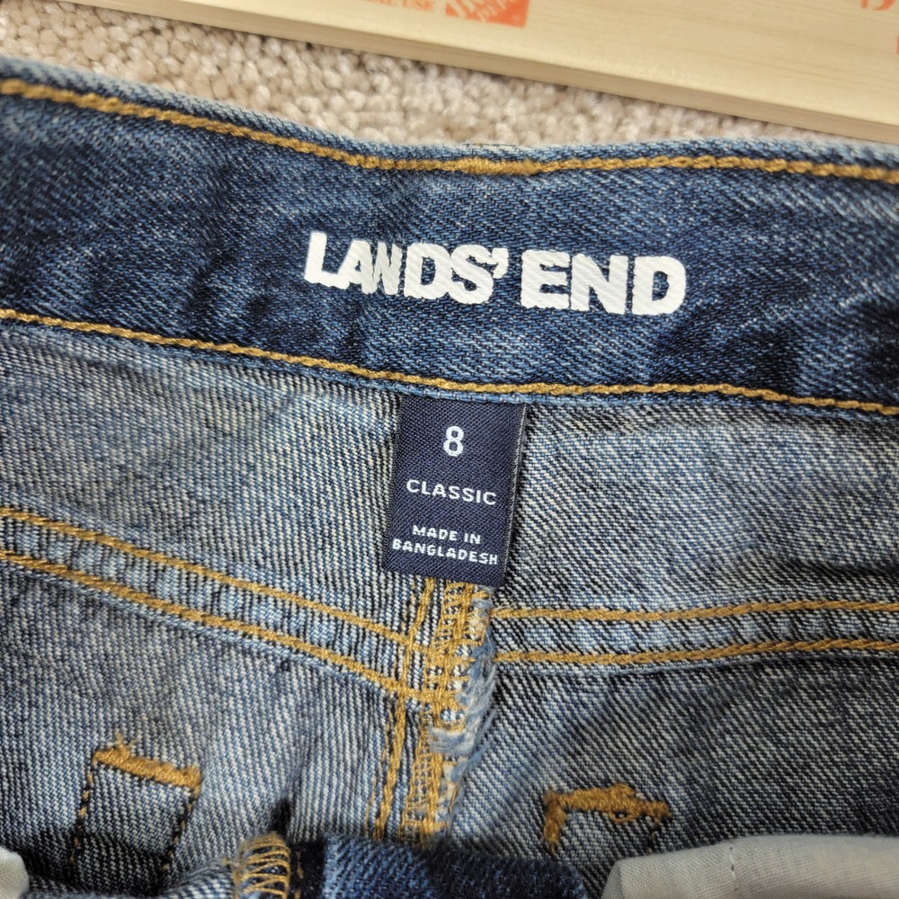 Lands' End Classic Jeans Denim Blue Everyday Casual Comfort Size 8‎ - Picture 5 of 6